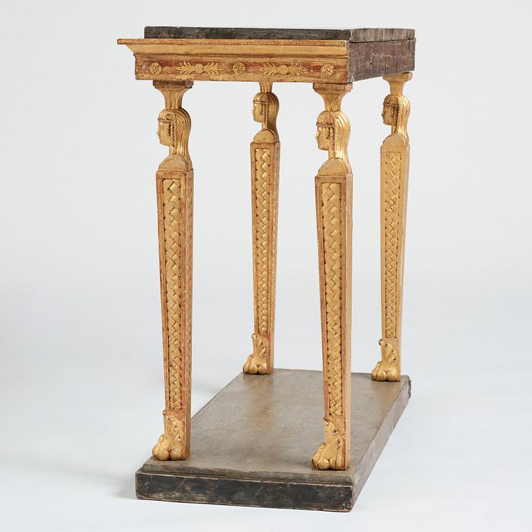 A late Gustavian early 19th century console table by J Frisk.