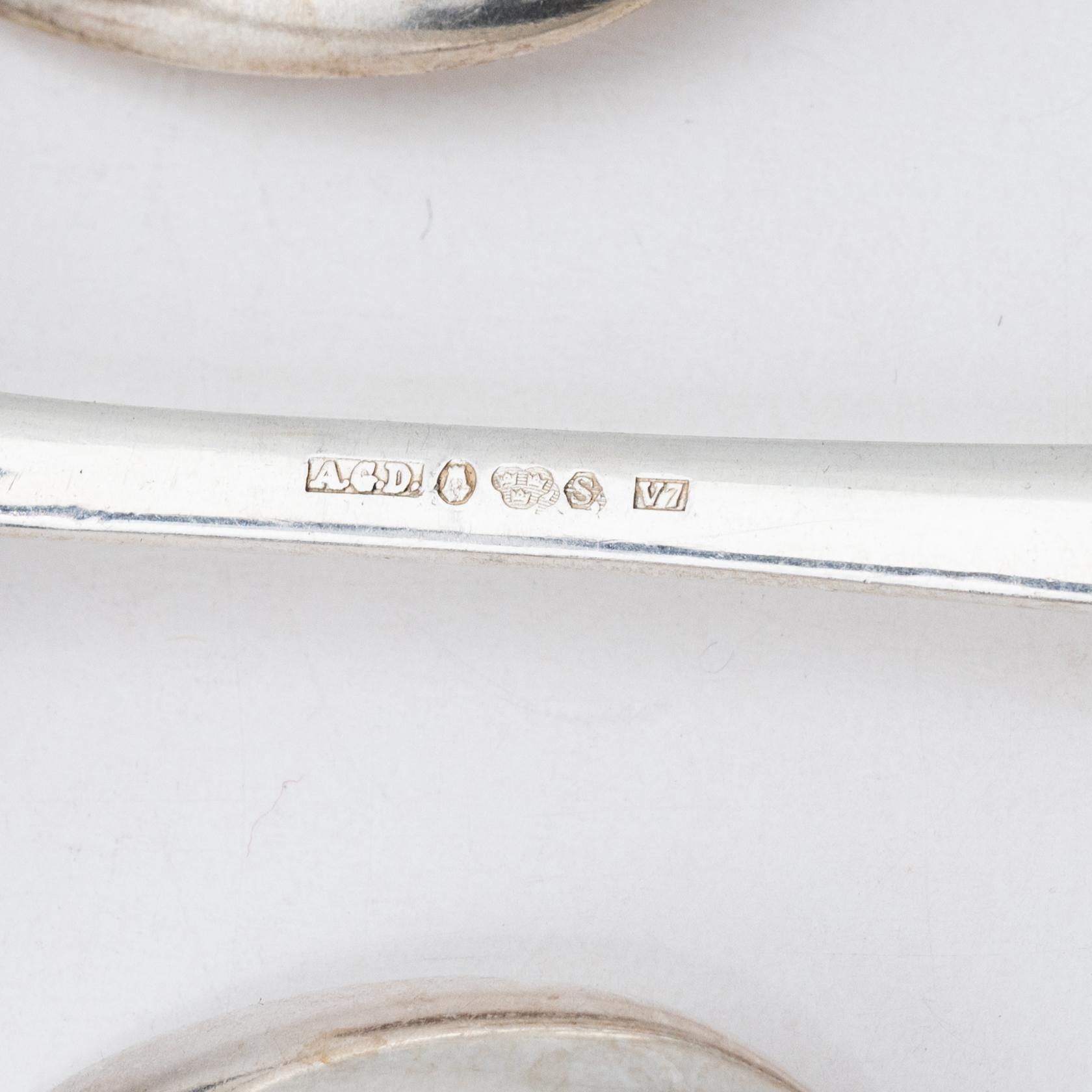 Bestick, 40 st, silver, bl a GAB, Stockholm 1945.