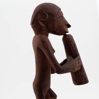 Skulpturer, tre stycken, hardwood. Asmat, Indonesien, 1900-tal.