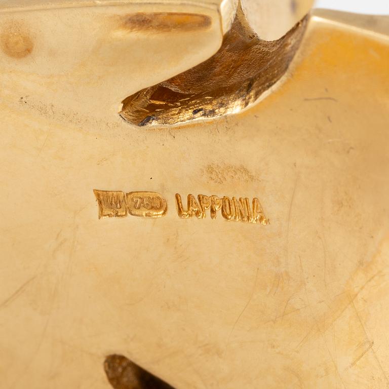 A Björn Weckström "Ultima thule" bracelet in 18K gold with tourmaline, for Lapponia.