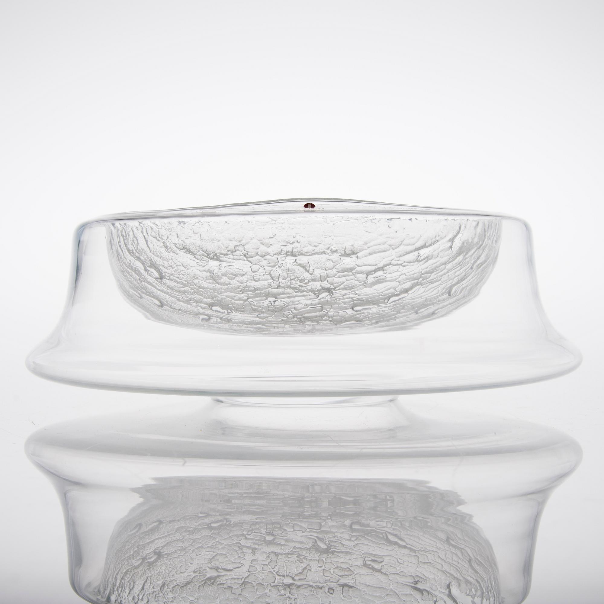 TIMO SARPANEVA, lasiveistos, Finlandia-sarjan kulho, signeerattu Timo Sarpaneva 3376. Iittala.