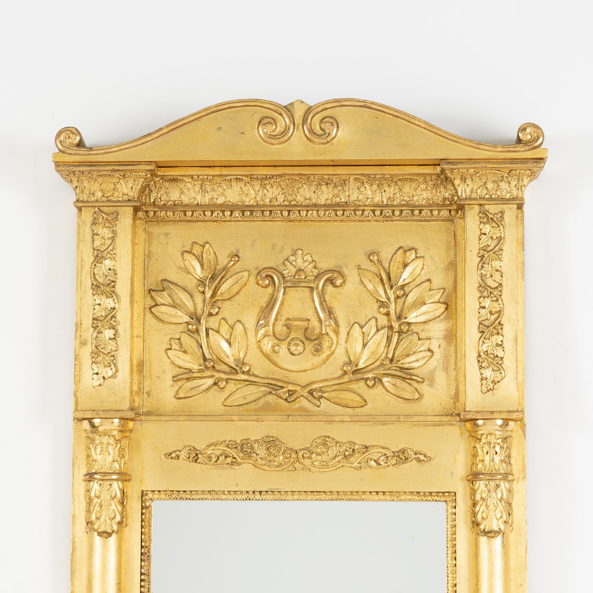An Empire mirror, J.P.Åkervall, Falun, Sweden, early 19th century.