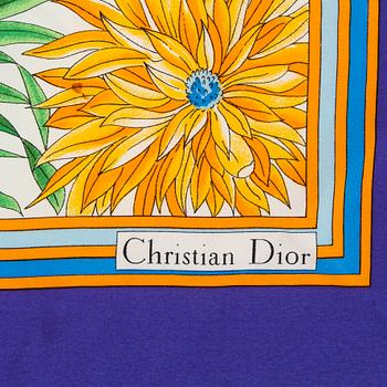 CHRISTIAN DIOR & ESCADA, two silk scarves.