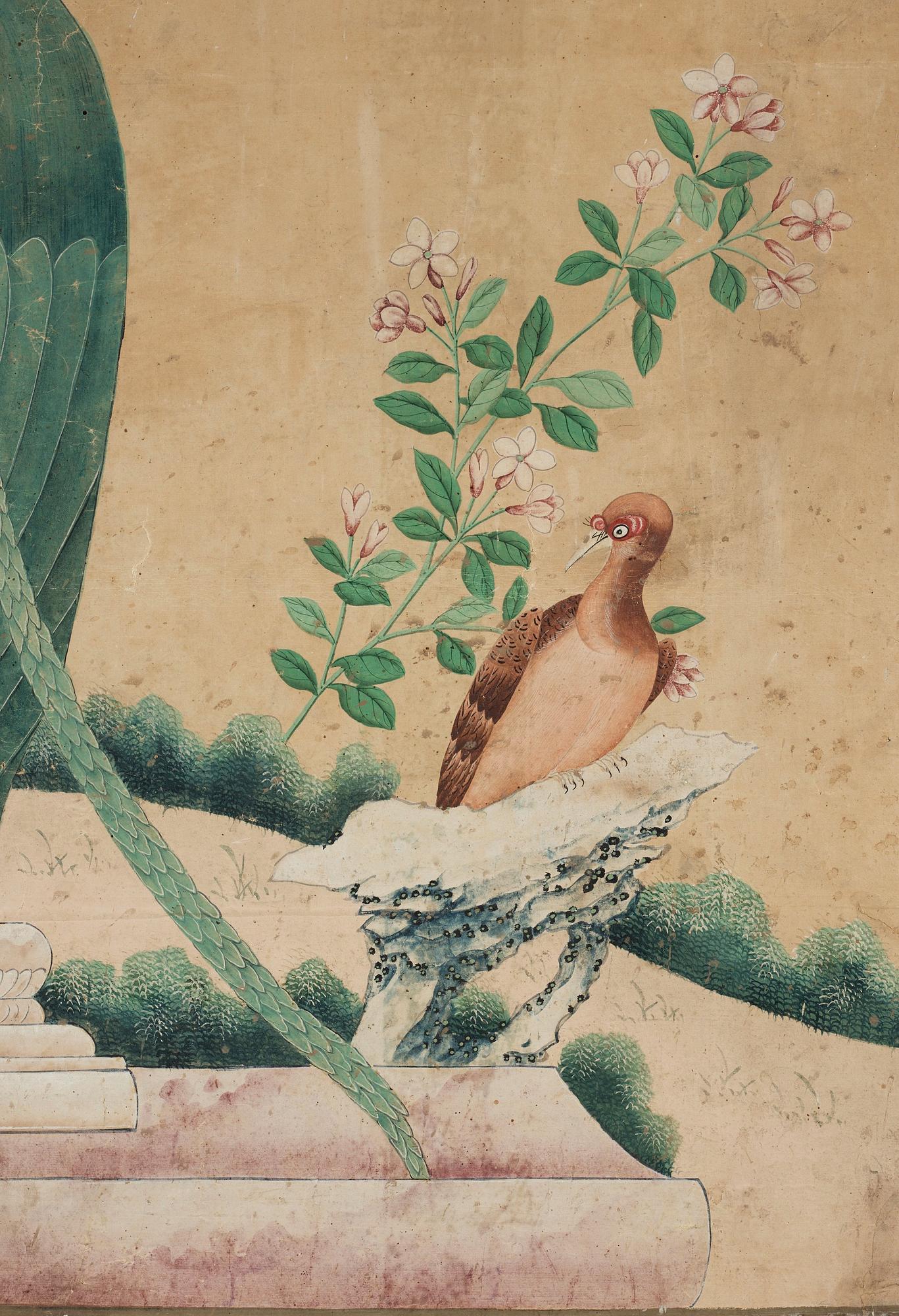 MÅLNING, akvarell på papper. Qingdynastin (1644-1912).