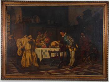 OKÄND KONSTNÄR, olja på duk, copy. Dillis 1881.