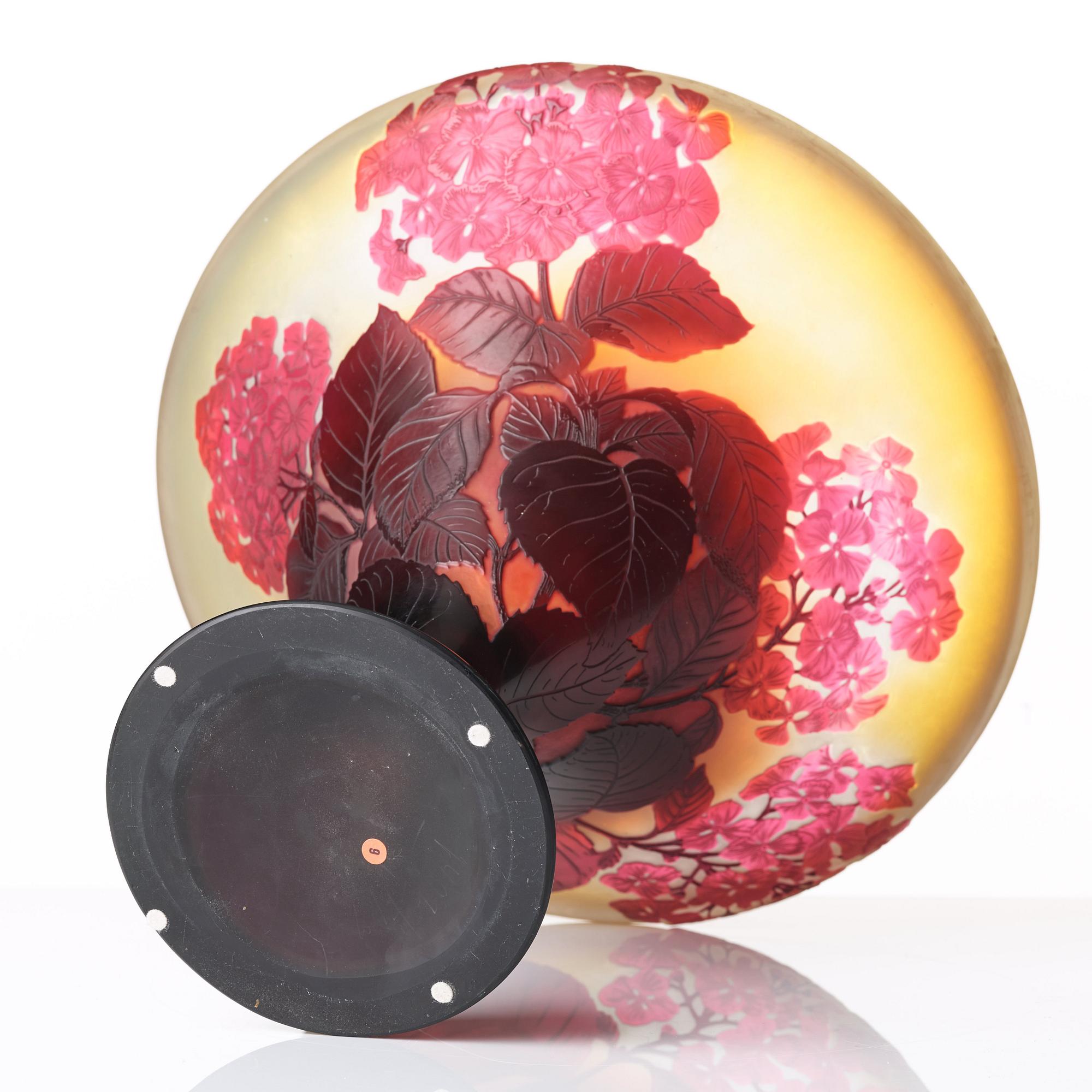 Emile Gallé, an Art Nouveau cameo glass vase, Nancy, France.