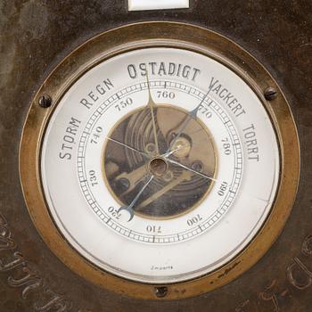 BAROMETER, koppar, Svenska Vikingaorden Göteborg 1922.