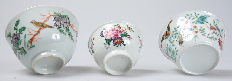 SKÅLAR, 6 st, porslin, Kina, 1700/1800-tal.