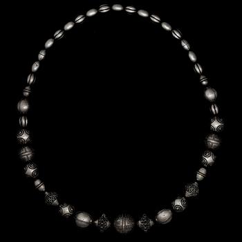 A NECKLACE, BRABELET and EARRINGS, silver, Kalevala Koru 1961. Weight 114,9 g.