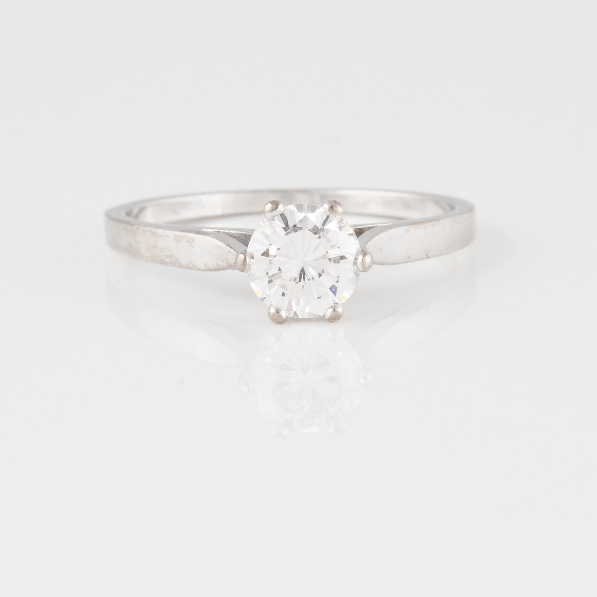 RING, med briljantslipad diamant 0.80 ct.