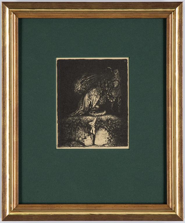 John Bauer, lithopgraph, from "Troll", 1915. Signed B in the print.