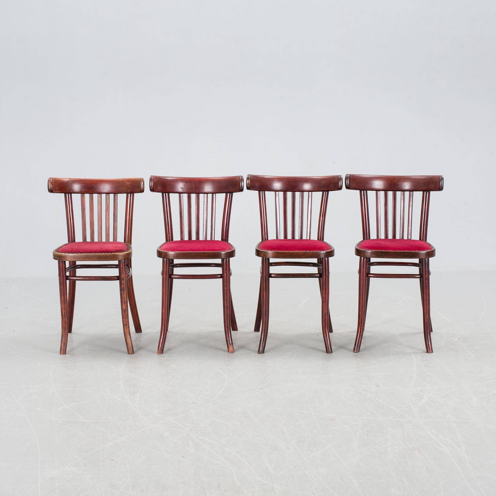 STOLAR, 4 st, Thonet, 1900-talets första hälft.