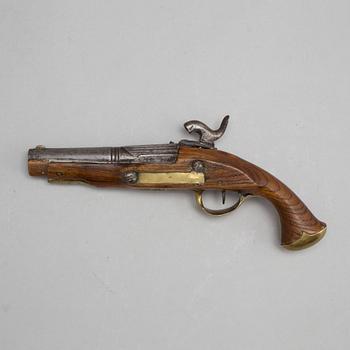 A 19TH CENTURY PERCUSSION PISTOL.