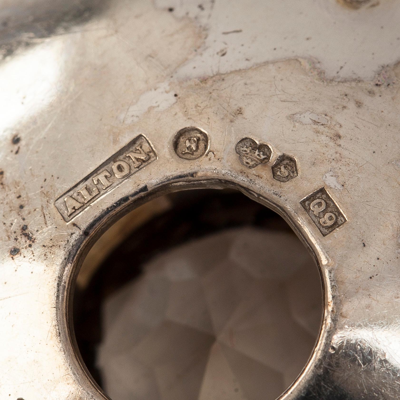 Bracelet and necklace, faceted smoky quartz, silver, Alton, Sweden 1966.