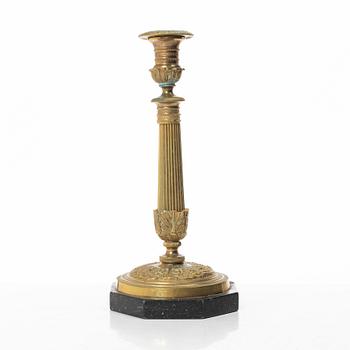 Candle holder, Empire style, R.G Johansson Metal Factory Stockholm, early 20th century.