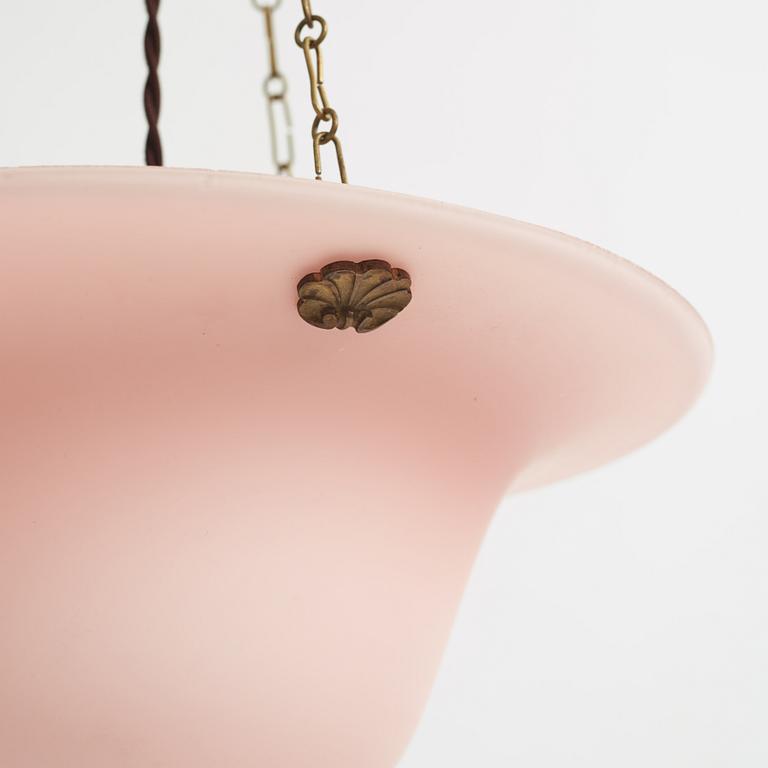 Erik Tidstrand, a model "25090" ceiling lamp, Nordiska Kompaniet, Sweden, circa 1923.