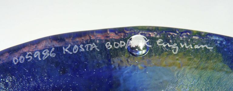 SKULPTUR, glas. Kjell Engman, Kosta Boda.