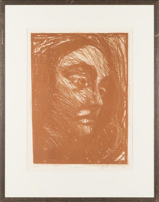 Kuutti Lavonen, litografi, signerad och daterad 1987, numrerad 50/50.