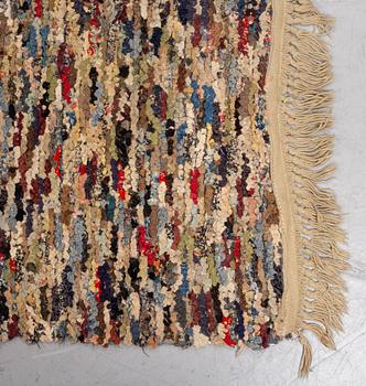 A carpet, rag-rug, ca 229 x 166 cm.