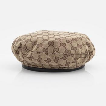 Gucci, a monogram canvas beret, size S.