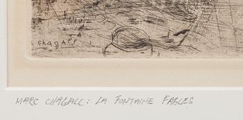 MARC CHAGALL, originaletsning. Signerad i plåten.