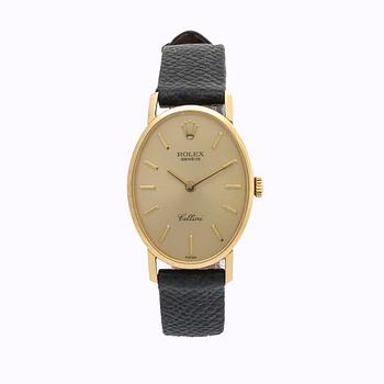 ROLEX CELLINI damarmbandsur 18K guld, 22,5 x 29 mm.