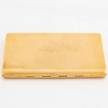 18K gold cigarette case.