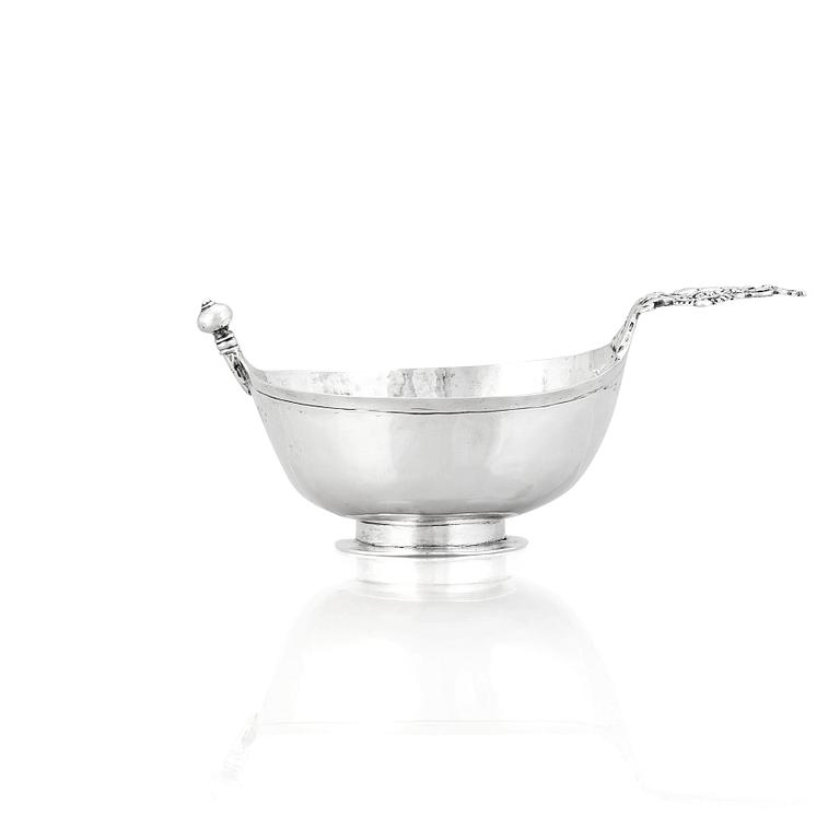 A Swedish 18th century silver brandy-bowl.