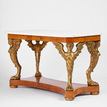 A presumably Austrian Empire centre table, early 19th century.