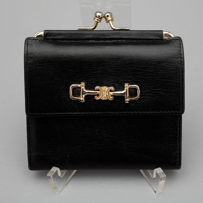 HANDVÄSKA samt PORTMONNÄ, Celine, 1900-talets andra hälft.