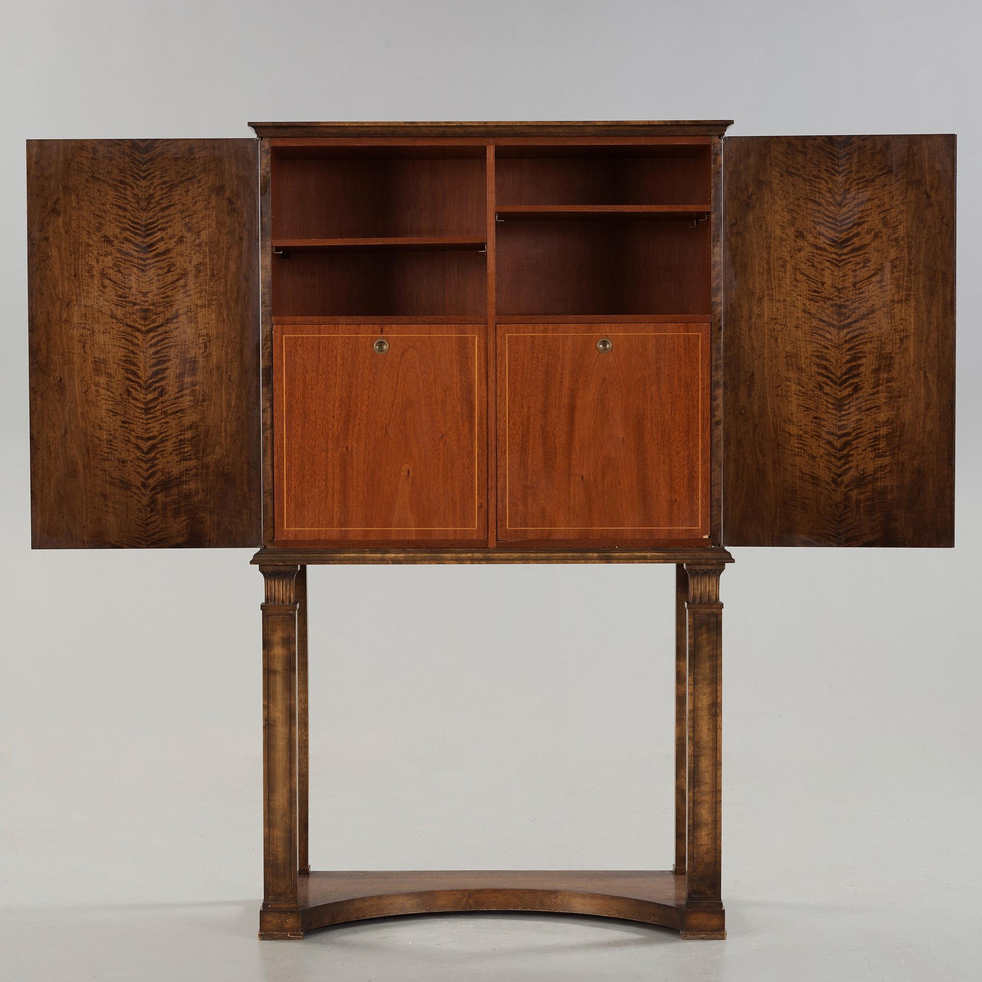 A Swedish Grace stained birch cabinet attributed to Ture Ryberg, J.E Blomqvist Möbelfabrik, Uppsala, 1920-30's.