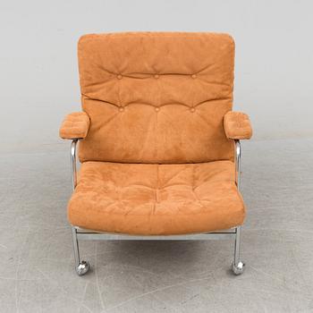 BRUNO MATHSSON, a 'Karin' tubular steel easy chair from Dux.