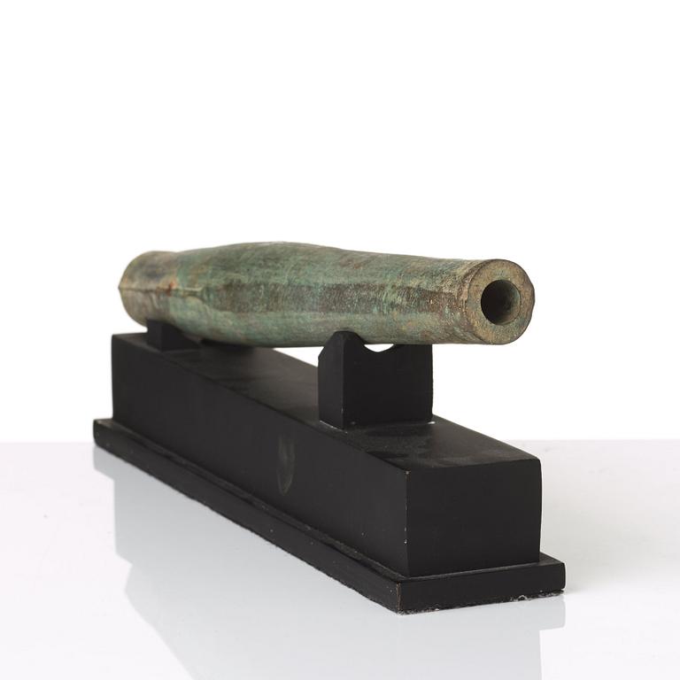 A bronze canon pipe, presumably South East Asian.