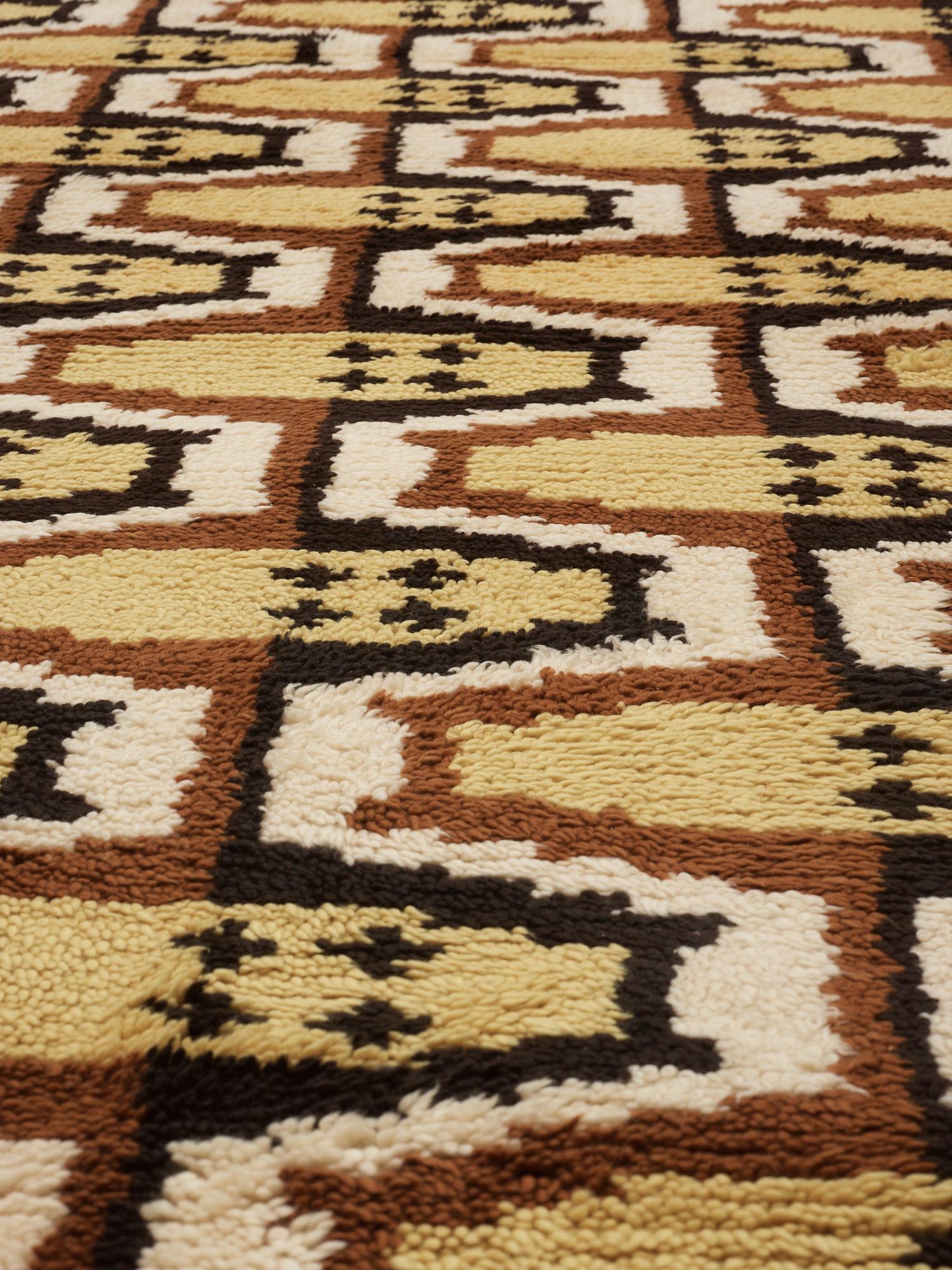 Marianne Bergström, MATTA. Rya. 288 x 182 cm. Sverige-Finland, omkring 1970.