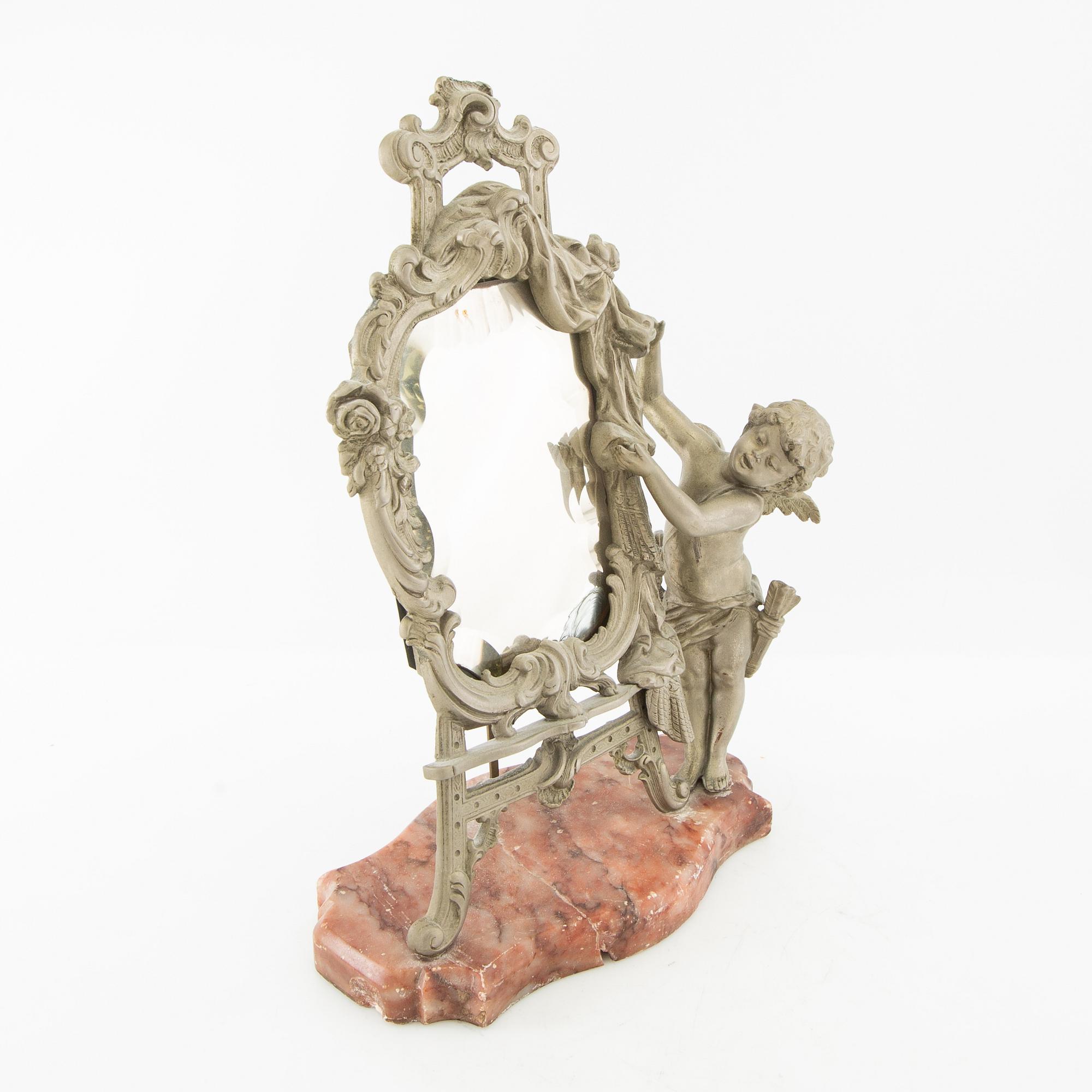 Table mirror circa 1900 Rococo style.
