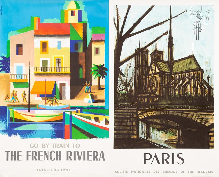 Two posters, French National Railroads SNCF, Paris, France, 1960's.