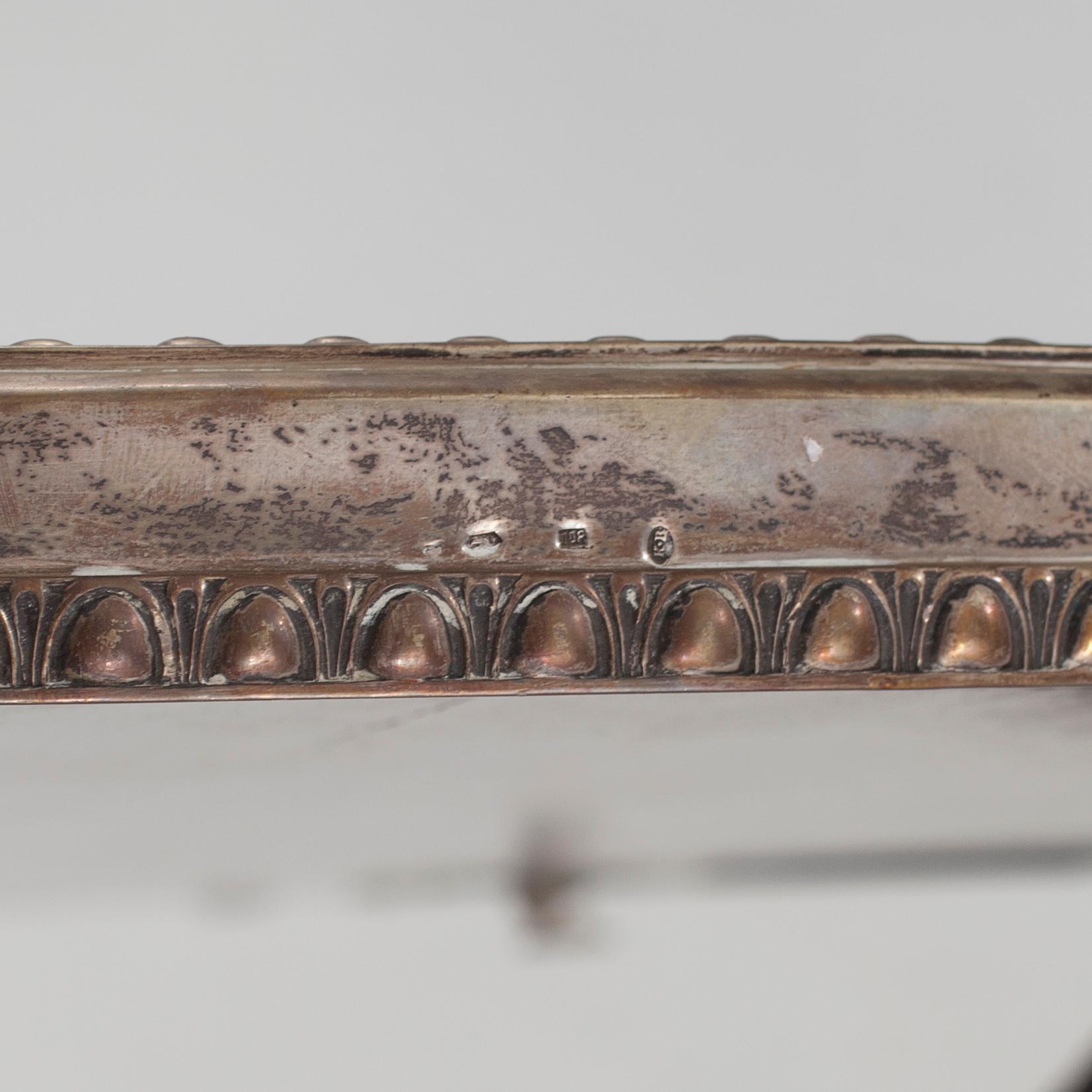 An 800 silver table mirror from Austria, first half of the 20th century.