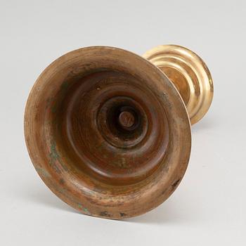 A brass candlestick by Erik Jonsson, Skara from the second half of the 20th century.