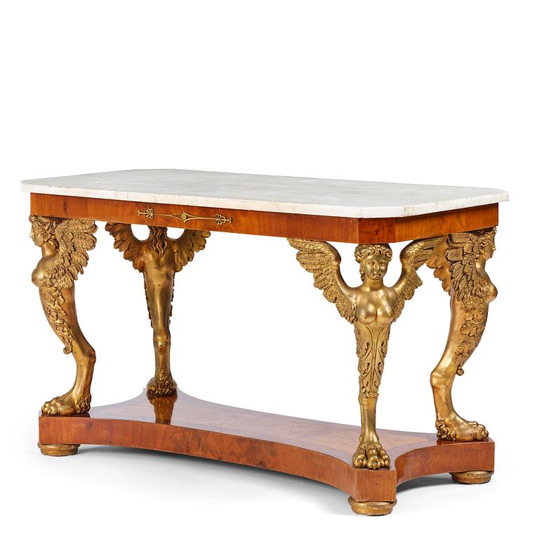 A presumably Austrian Empire centre table, early 19th century.