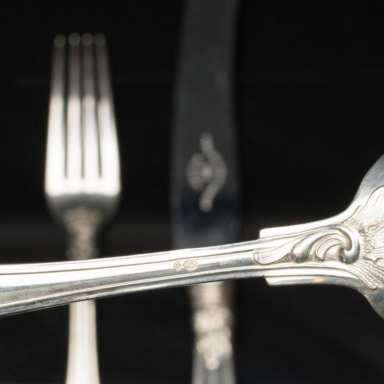 A set of 49 pcs silver cutlery weight ca 2300 gr.