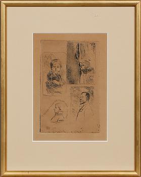 CARL LARSSON, 6 st, etsningar, osignerade.