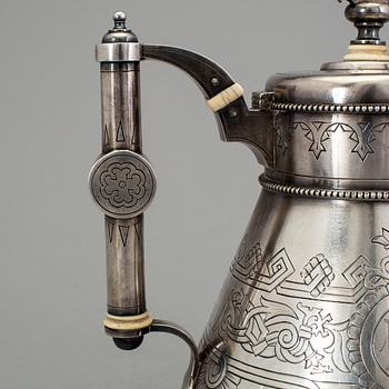 NICOLAI KEMPER, S:t Petersburg 1882, Tekanna, silver.