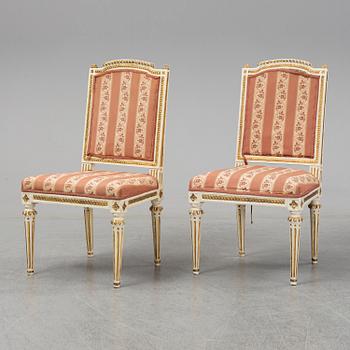 A PAIR OF LATE GUSTAVIAN ARMCHAIRS BY JOHAN LINDGREN (1770-1800) Stockholm.