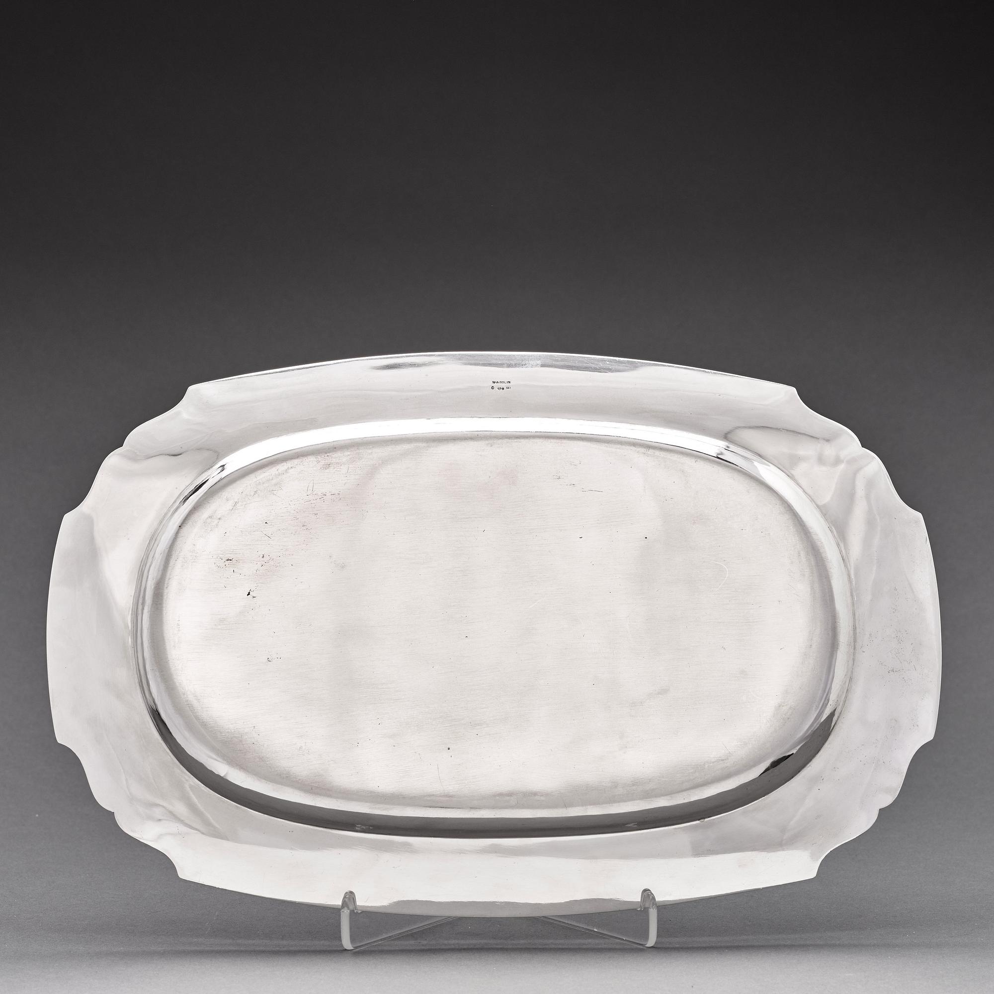 W.A Bolin, a silver serving dish, Stockholm 1932.