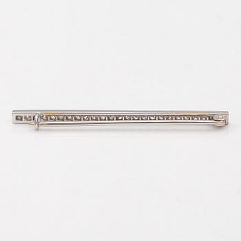 A Tillander, An 18K white gold brooch with single-cut diamonds ca 0.53 ct in total. Helsinki 1982.