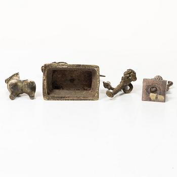 A group of six Indian metal figures, 20th century.