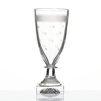 Champagne flutes, twelve pieces, Sweden circa 1800, Late Gustavian.