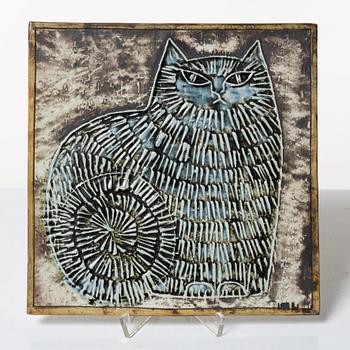 Lisa Larson, väggrelief samt vas, Gustavsberg.