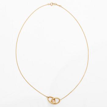 Tiffany & Co, Elsa Peretti, an 18K gold 'Double Loop' necklace.