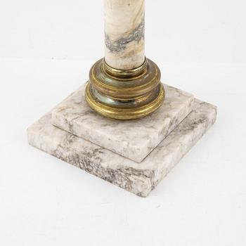 A marble table lamp, 1900's.